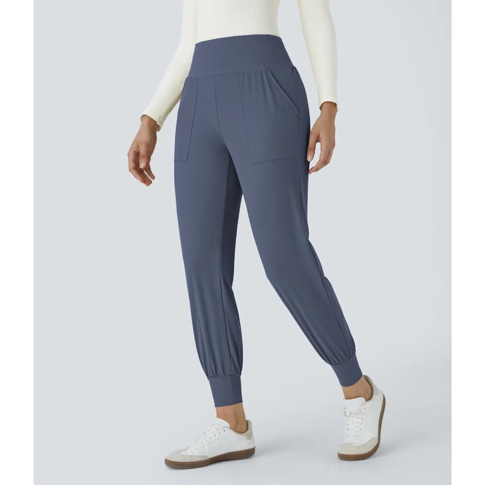 Halara High Waisted Plain Side Pocket Casual Joggers